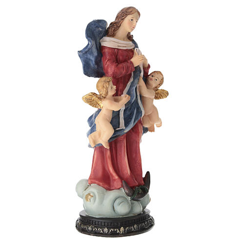Statuetta Maria che scoglie i nodi resina dipinta 20 cm 6