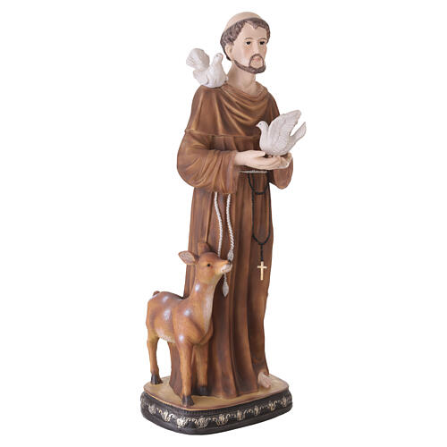Saint Francis, painted fibreglass, 40 in, for outdoor use 6