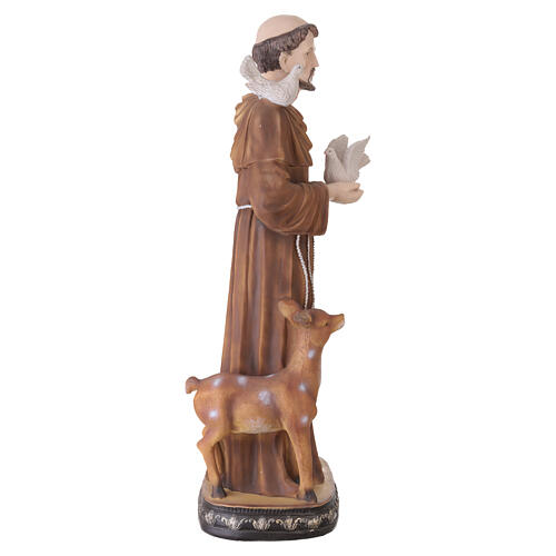 Saint Francis, painted fibreglass, 40 in, for outdoor use 8