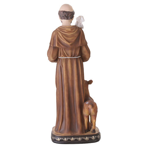Estatua fibra de vidrio pintada San Francisco 100 cm para exterior 10