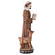 Estatua fibra de vidrio pintada San Francisco 100 cm para exterior s8