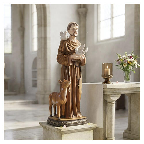 São Francisco fibra de vidro pintada 100 cm para exterior 2