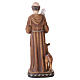Saint Francis statue in painted fiberglass 100 cm for outdoor use s10