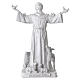 Statue Saint François d'Assise résine blanche 60 cm avec animaux s1