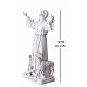 Statue Saint François d'Assise résine blanche 60 cm avec animaux s3