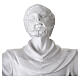 Statua San Francesco resina bianca 60 cm con animali s4