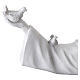 Saint Francis of Assisi statue in white resin 60 cm with animals s7