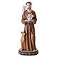 Statue of St. Francis of Assisi with turtledoves and fawn, painted resin, 24 in s1
