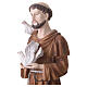 Statua San Francesco d'Assisi 60 cm resina dipinta tortore e cerbiatto  s4