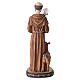 Statua San Francesco d'Assisi 60 cm resina dipinta tortore e cerbiatto  s10