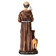 Saint François avec tourterelles et faon en résine peinte 20 cm s6
