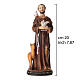 San Francesco con tortore e cerbiatto in resina dipinta 20 cm s3