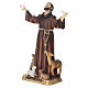 St. Francis of Assisi surrounded by animals, painted resin, 8 in s4