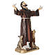 Saint Francis of Assisi statue surrounded by animals 20 cm painted resin s6