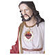 Estatua Sagrado Corazón 120 cm fibra de vidrio pintada a mano para exterior s5