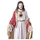Estatua Sagrado Corazón 120 cm fibra de vidrio pintada a mano para exterior s6