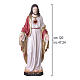 Estátua Sagrado Coração de Jesus 120 cm fibra de vidro pintada à mão para exterior s3