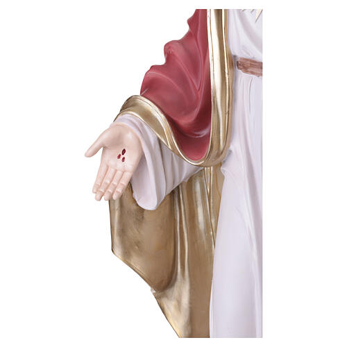Sacred Heart of Jesus statue 120 cm hand-painted fiberglass for outdoor use 11