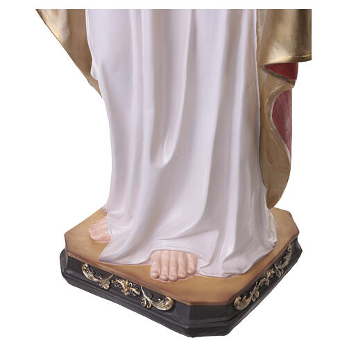 Sacred Heart of Jesus statue 120 cm hand-painted fiberglass for outdoor use 12
