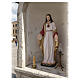 Sacred Heart of Jesus statue 120 cm hand-painted fiberglass for outdoor use s4