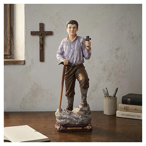 Statua resina dipinta San Pier Giorgio Frassati 30 cm 2