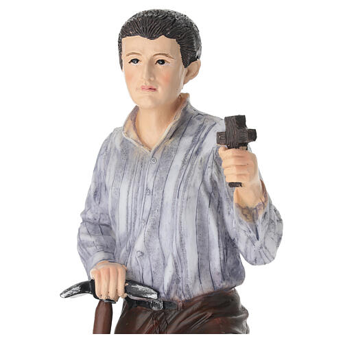 Statua resina dipinta San Pier Giorgio Frassati 30 cm 4