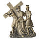 Way of the Cross plaques, 15 stations, bronze-finished resin, 10 in s7