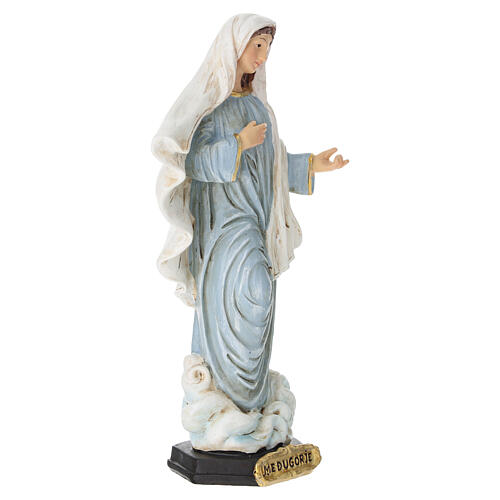Our Lady of Medjugorje statue in hand-painted resin, 20 cm 5