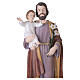 Statue of Saint Joseph with Infant Jesus, 47 in, fibreglass, for outdoor use s3
