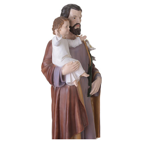 Statua San Giuseppe con Bambin Gesù 120 cm vetroresina per esterno 8