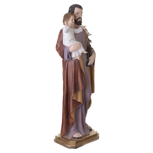 Statua San Giuseppe con Bambin Gesù 120 cm vetroresina per esterno 9