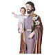 Estátua São José com Menino Jesus 120 cm fibra de vidro para exterior s5