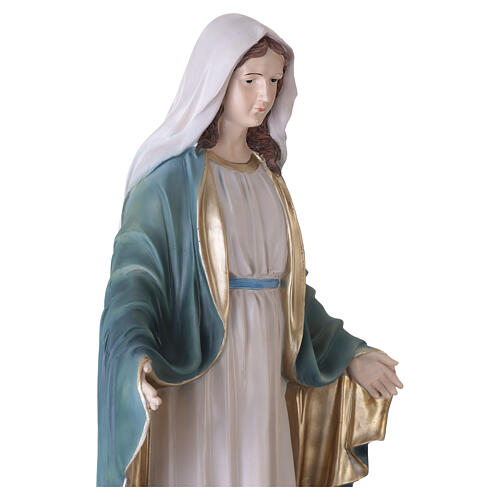 Immaculate Mary statue in painted fiberglass 100 cm for outdoor use 9