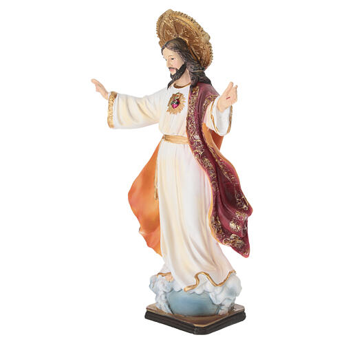 Sagrado Coração de Jesus 30 cm com auréola dourada 6