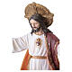 Estátua do Sagrado Coração de Jesus em pose abençoante resina pintada 60 cm s3