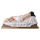 Painted fiberglass statue of The Dead Christ on a stone slab, 35x80x40 cm s9