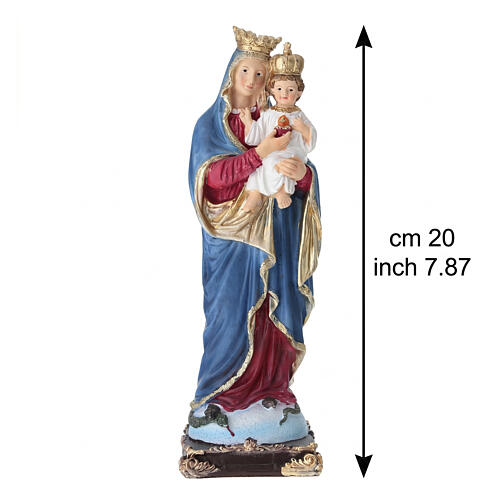 Virgin of the Sacred Heart with Child Jesus statue in resin, 20 cm 3