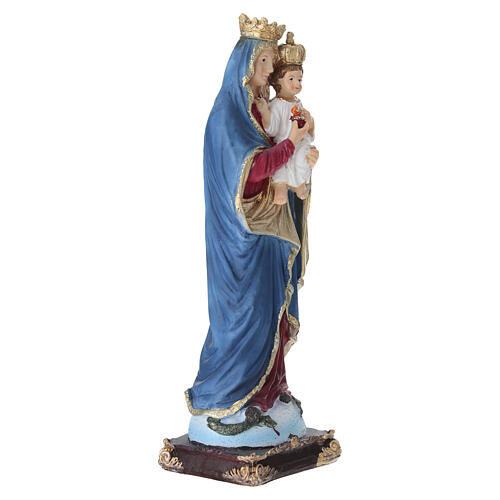 Virgin of the Sacred Heart with Child Jesus statue in resin, 20 cm 5
