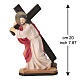 Jesús lleva la cruz al Calvario resina pintada 20 cm s3