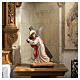 Jésus porte la croix au Calvaire figurine résine peinte main 20 cm s2