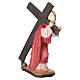 Jesus traz a cruz ao Calvário resina pintada à mão 20 cm s6