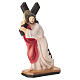 Jesus carrying the cross to Calvary statue in hand-painted resin, 20 cm s4