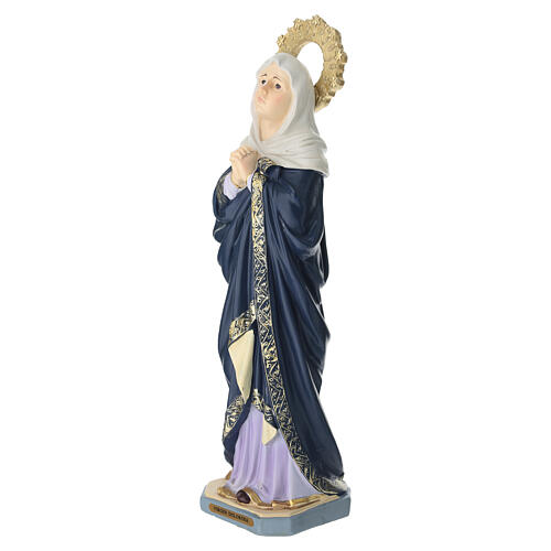 Estatua Virgen Dolorosa manos juntas 30 cm resina pintada 4