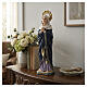 Statue Notre-Dame des Douleurs mains jointes 30 cm résine peinte s2