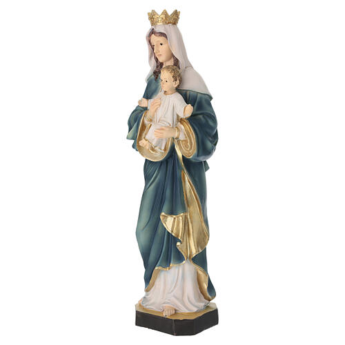 Our Lady with Baby Jesus, painted resin, 16 in 8