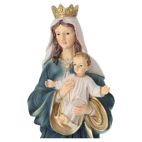 Estatua Virgen María y Niño Jesús resina pintada 40 cm 4