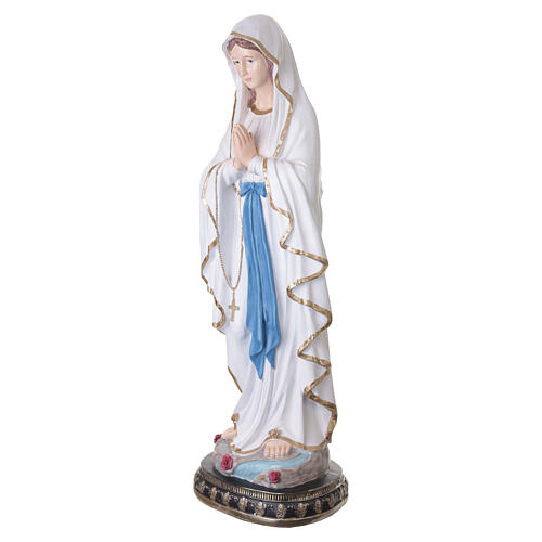 Our Lady of Lourdes painted fibreglass statue, 47 in, for outdoor use 8