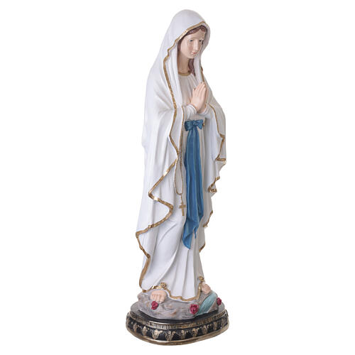 Our Lady of Lourdes painted fibreglass statue, 47 in, for outdoor use 9