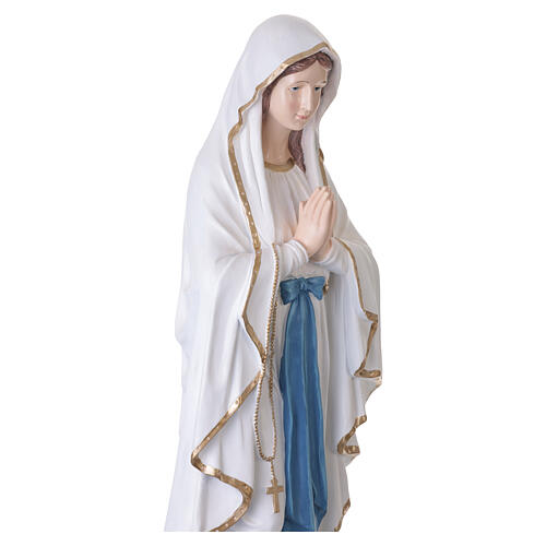 Estatua Virgen de Lourdes 120 cm fibra de vidrio pintada para exterior 5