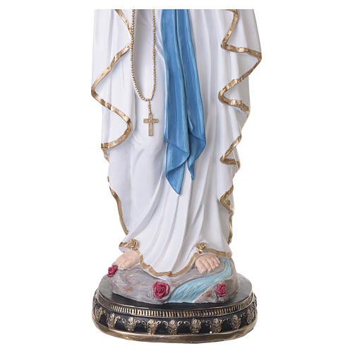 Statue Notre-Dame de Lourdes 120 cm fibre de verre peinte pour extérieur 10